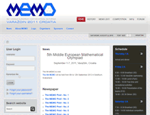 Tablet Screenshot of memo2011.math.hr